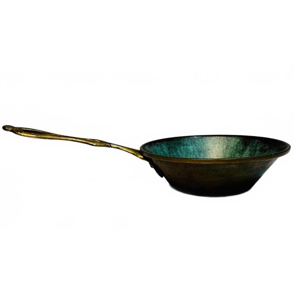 Vintage 50's WIZO's Copper Pan w Brass Handle Hebrew Text and Star of David. - Picture 6 of 8